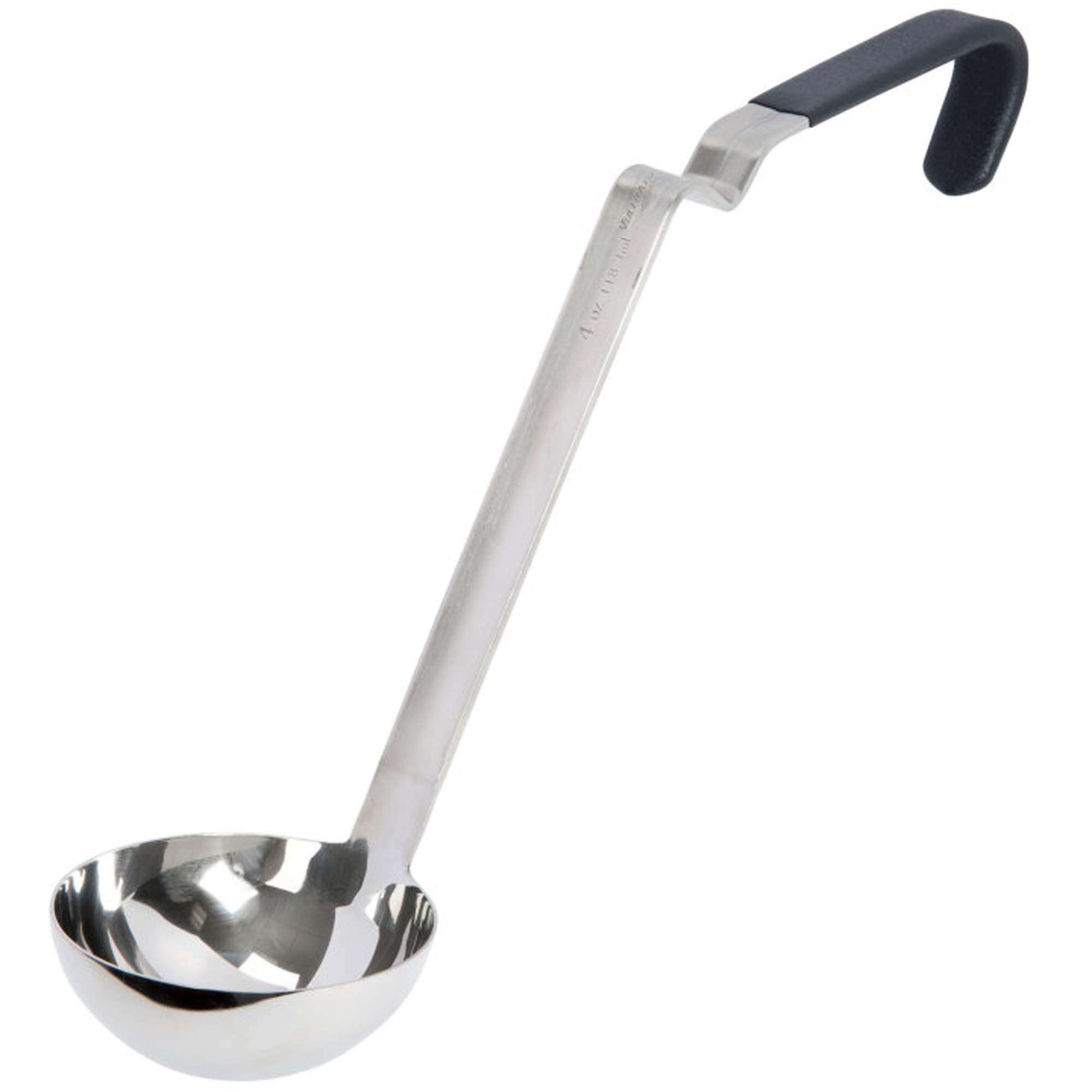 Vollrath 4980422 One-Piece Ergogrip Ladle, 4oz, Kool-Touch Handle, Black