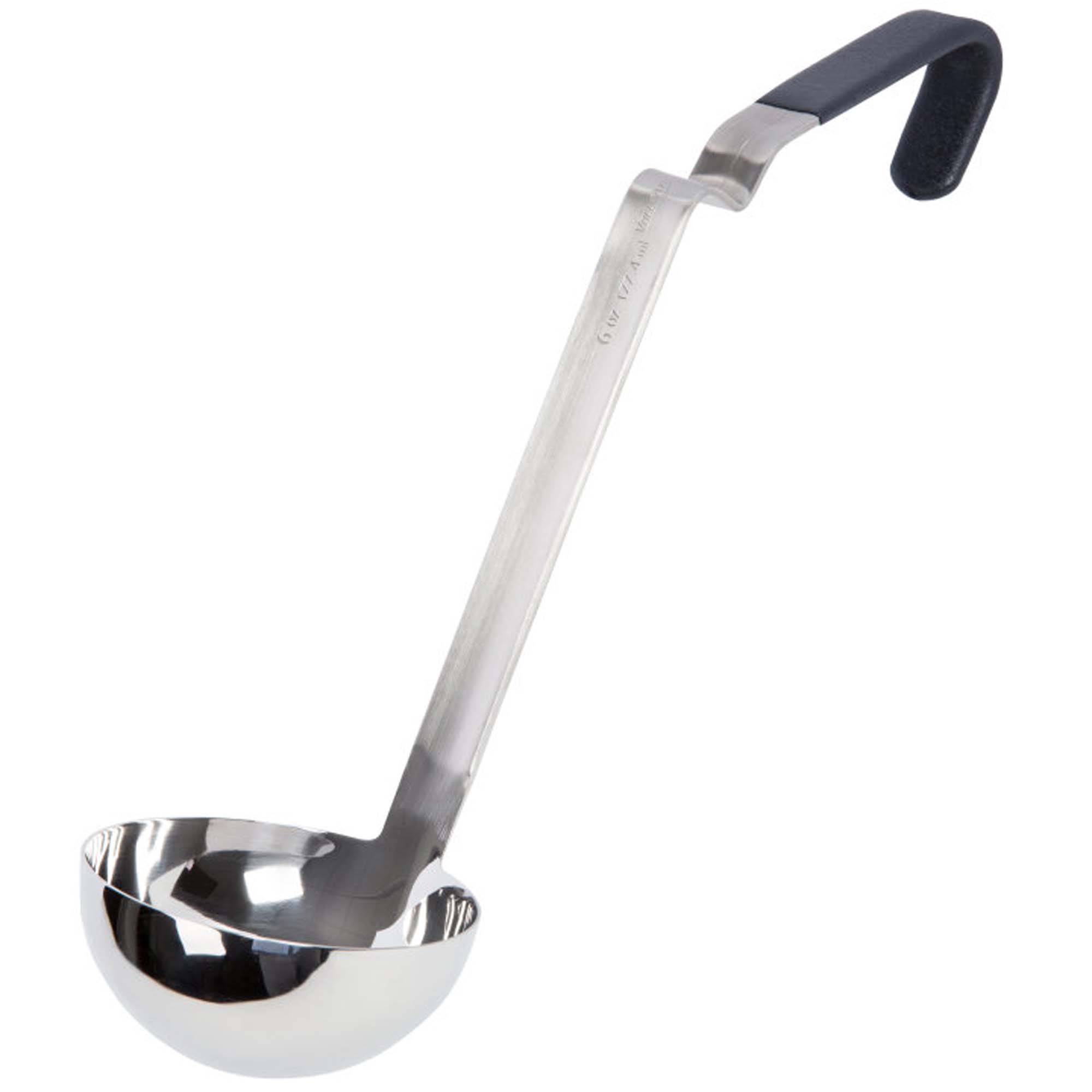 Vollrath 4980622 One-Piece Ergogrip Ladle, 6oz, Kool-Touch Handle, Black