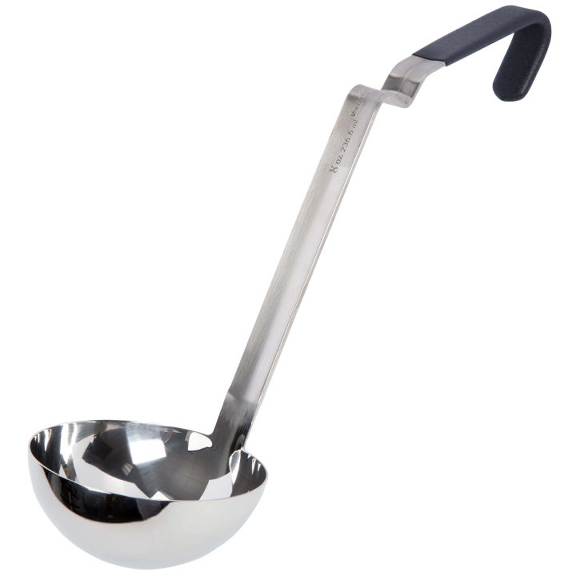 Vollrath 4980822 One-Piece Ergogrip Ladle, 8oz, Kool-Touch Handle, Black
