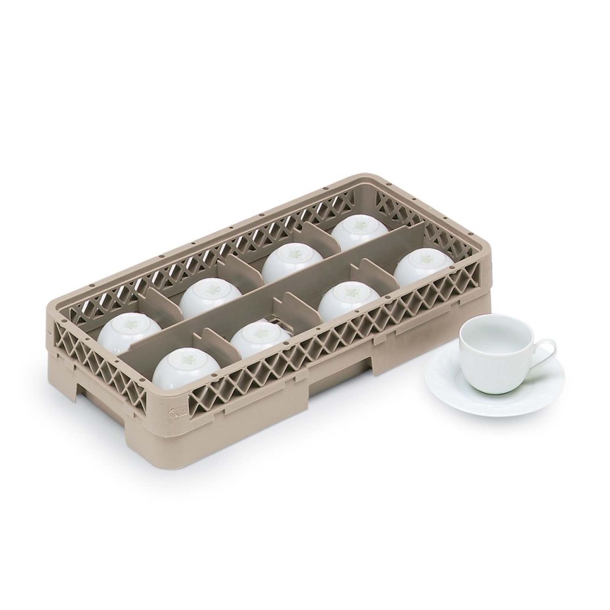 Vollrath HR1B1BBB Traex Half-Size 8 Compartment Glass Rack With Four Extenders